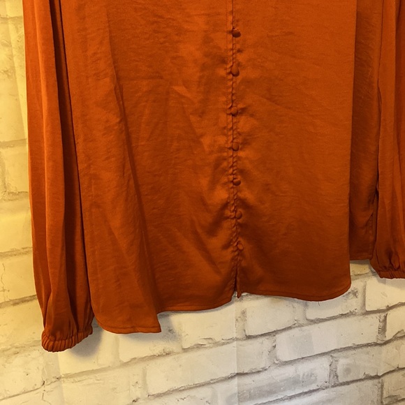 Ava & Viv burnt orange satin blouse - Picture 4 of 6
